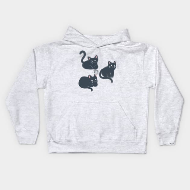 Itty Bitty Kitty Comity Kids Hoodie by goblinbabe